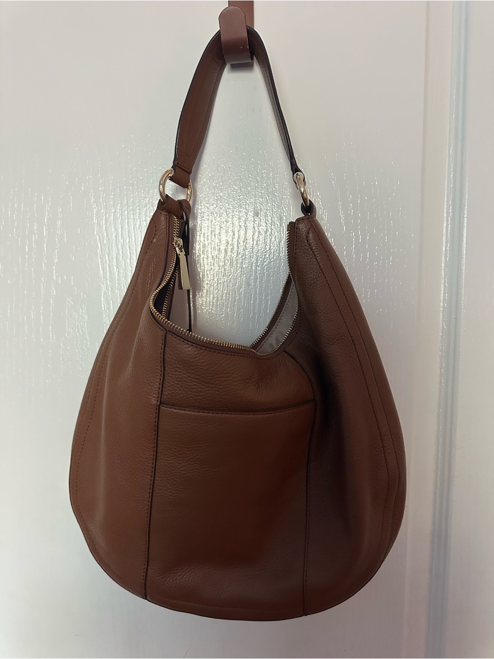 Michael Kors Chestnut Pebbled Leather Shoulder Hobo - Picture 4 of 4